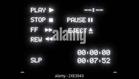 VHS Video Player Screen For Vintage Effect With Running Timecode, And ...