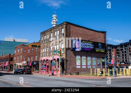 The Bell Aliant tower in downtown Moncton, New Brunswick, Canada Stock Photo