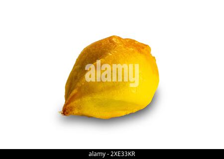 Single delicious homemade mini pineapple pie isolated on white background. Stock Photo