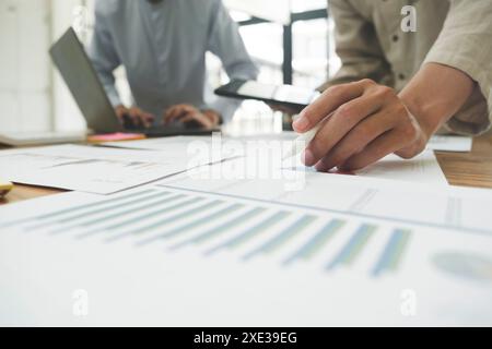 Businessmen teamwork meeting to discuss the investment. Stock Photo