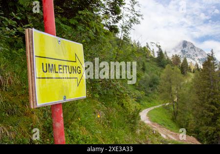 Redirection Road Sign Detour or redirection road sign arrow pointing to the right Stock Photo ...