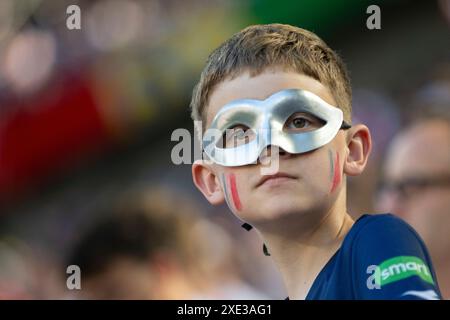 Dortmund, Germany. 25th June, 2024. The French fan during the 2024 UEFA EURO Group D match between France and Poland at BVB Stadion Dortmund in Dortmund, Germany on June 25, 2024 (Photo by Andrew SURMA/ Credit: Sipa USA/Alamy Live News Stock Photo