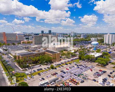 Miami, FL, USA - May 31, 2024: Miami VA Hospital Medical Center. Aerial drone photo circa 2024 Stock Photo