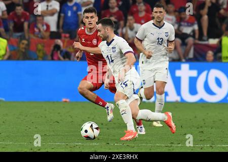 MUNICH, GERMANY - JUNE 25: Andrija Zivkovic of Serbia during the UEFA
