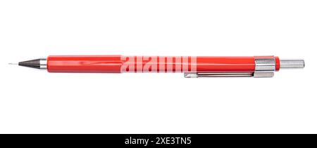 Red Drafting Mechanical pencil isolated on white background Stock Photo