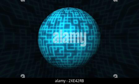 Abstract digital sphere Stock Photo