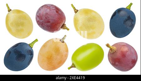 Grape mix isolated on white background Stock Photo