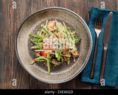 Spicy pork salad in asian style Stock Photo