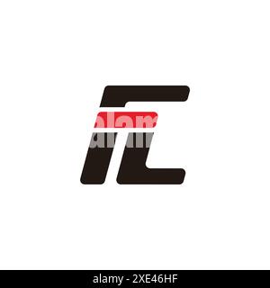letter fl motion line simple logo vector Stock Vector