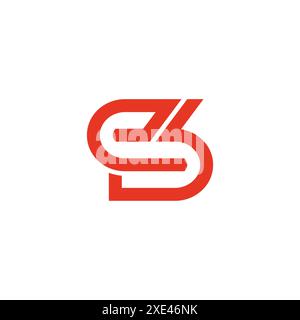 letter eb abstract geometric line logo vector Stock Vector