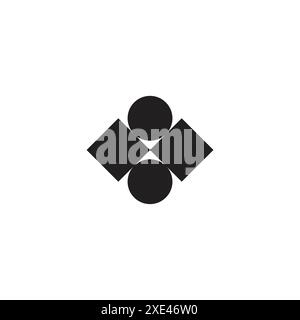 tiles abstract basic shape simple logo vector Stock Vector