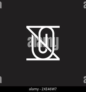 letter s paper clip thin line simple logo vector Stock Vector