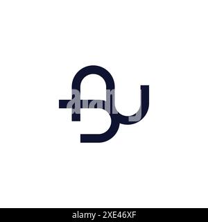nd plus sign simple geometric logo vector Stock Vector
