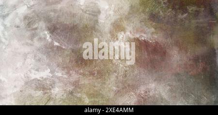 Painting hand made, impasto thick, transparent, oil and acrylic brushwork, sky clouds Stock Photo