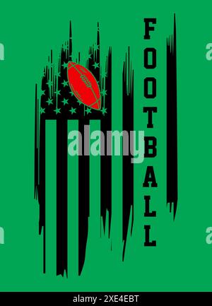 football in usa flag , usa football, American Football, Distressed Football Flag Stock Vector