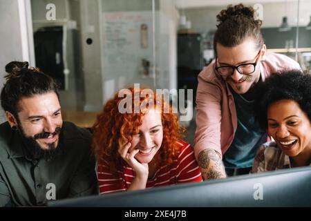 Software engineers working on project and programming in company. Startup business teamwork concept Stock Photo