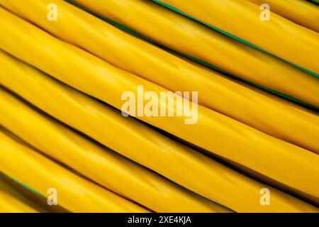 Spools of Electrical Wire on White Background Stock Photo