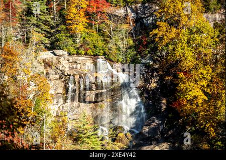 Whitewater Falls in Jocassee Gorge North Carolina Stock Photo