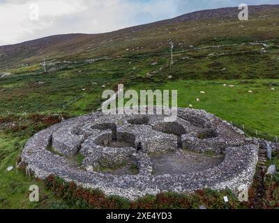 Cashel Murphy, Ancient Celtic settlement, Early Christian era (5th-8th centuries AD), Dingle Peninsula, County Kerry, Ireland, United Kingdom Stock Photo