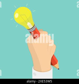 Creative idea flat isometric vector concept Stock Photo