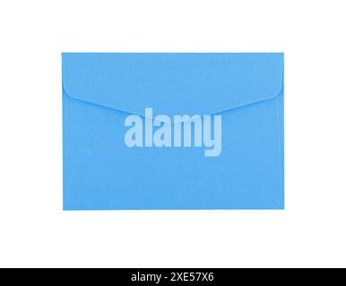 Blue paper envelope isolated on white Stock Photo