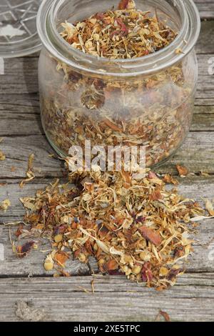Mixed dried herbs Stock Photo