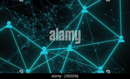 Social network connections Stock Photo