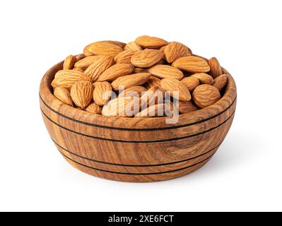 Almond nuts on white background Stock Photo
