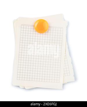 Empty paper sheet and magnet Stock Photo