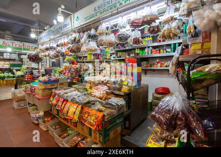 June 2024. Indian spices shop at Tekka Market, Little India. Singapore. Stock Photo