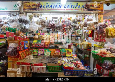 June 2024. Indian spices shop at Tekka Market, Little India. Singapore. Stock Photo