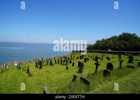 St Patrick’s Chapel ruins, Heysham: The mythical Lancashire ruins with a heavenly view Stock Photo