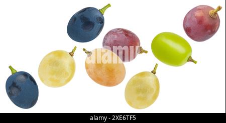 Grape mix isolated on white background Stock Photo