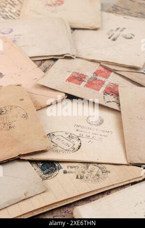 Postal letters from in time of  World War II Stock Photo