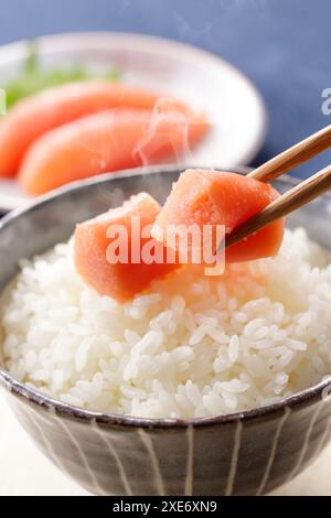 Rice With Cod Roe Rice with cod roe on top Stock Photo - Alamy