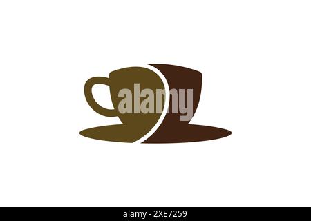 Simple coffee cup logo. Suitable for cafe or coffee shop logos, or coffee drink products. Stock Vector