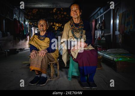 Apatani Tribal people, Ziro Valley, Arunachal Pradesh, India, Asia Stock Photo