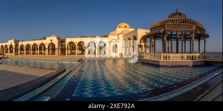 View of Arrival Piazza in Sahl Hasheesh Old Town, Sahl Hasheesh, Hurghada, Red Sea Governorate, Egypt, North Africa, Africa Stock Photo