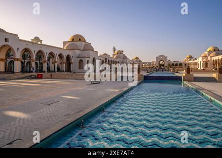 View of Arrival Piazza in Sahl Hasheesh Old Town, Sahl Hasheesh, Hurghada, Red Sea Governorate, Egypt, North Africa, Africa Copyright: FrankxFell 844- Stock Photo