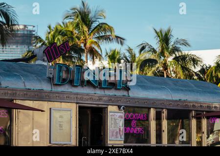 11th Street Diner, South Beach, Miami, Dade County, Florida, United States of America, North America Copyright: BenxPipe 848-2799 Stock Photo