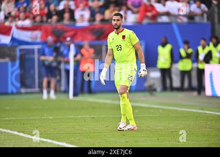 HAMBURG, GERMANY - JUNE 19: Thomas Strakosha during the UEFA EURO 2024 group stage match between Croatia and Albania at Volksparkstadion on June 19, 2 Stock Photo