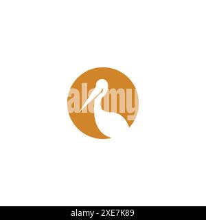 Pelican Bird Logo Vector Illustration. Pelican Icon Stock Vector