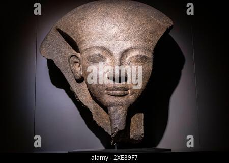 Fragment of the lid of the sarcophagus of pharaoh Ramesses VI Stock Photo