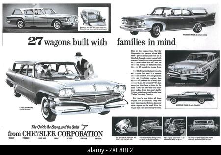 1960 Chrysler Station Wagons Models Ad, Valiant Plymouth Dodge DeSoto  Imperial - 