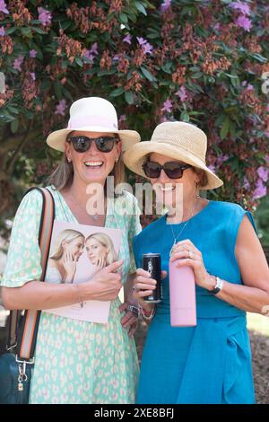 Stoke Poges, UK. 26th June, 2024. Guests enjoying the atmosphere on another beautiful sunny day at the Boodles Tennis at Stoke Park in Stoke Poges, Buckinghamshire. Credit: Maureen McLean/Alamy Live News Stock Photo