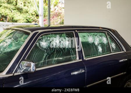 Open-air museum of the famous drug dealer Pablo Escobar in Medellin Colombia Stock Photo