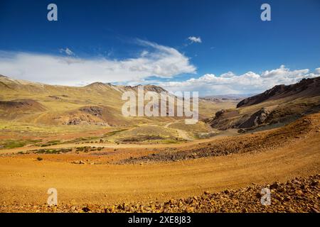 Magnificent, deserted landscape in the Peruvian Andes, South America Stock Photo