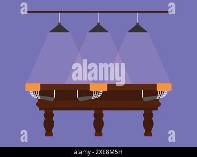Snooker pool vector icon. Snooker table vector illustration. Stock Vector