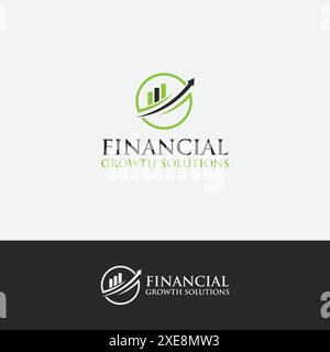 Financial Growth Solutions Logo Design Template. Stock Vector