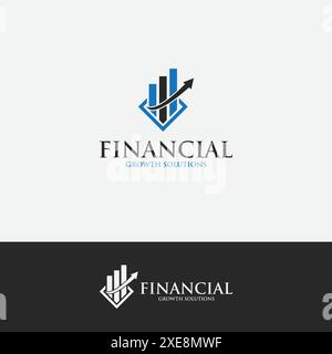 Financial Growth Solutions Logo Design Template. Stock Vector